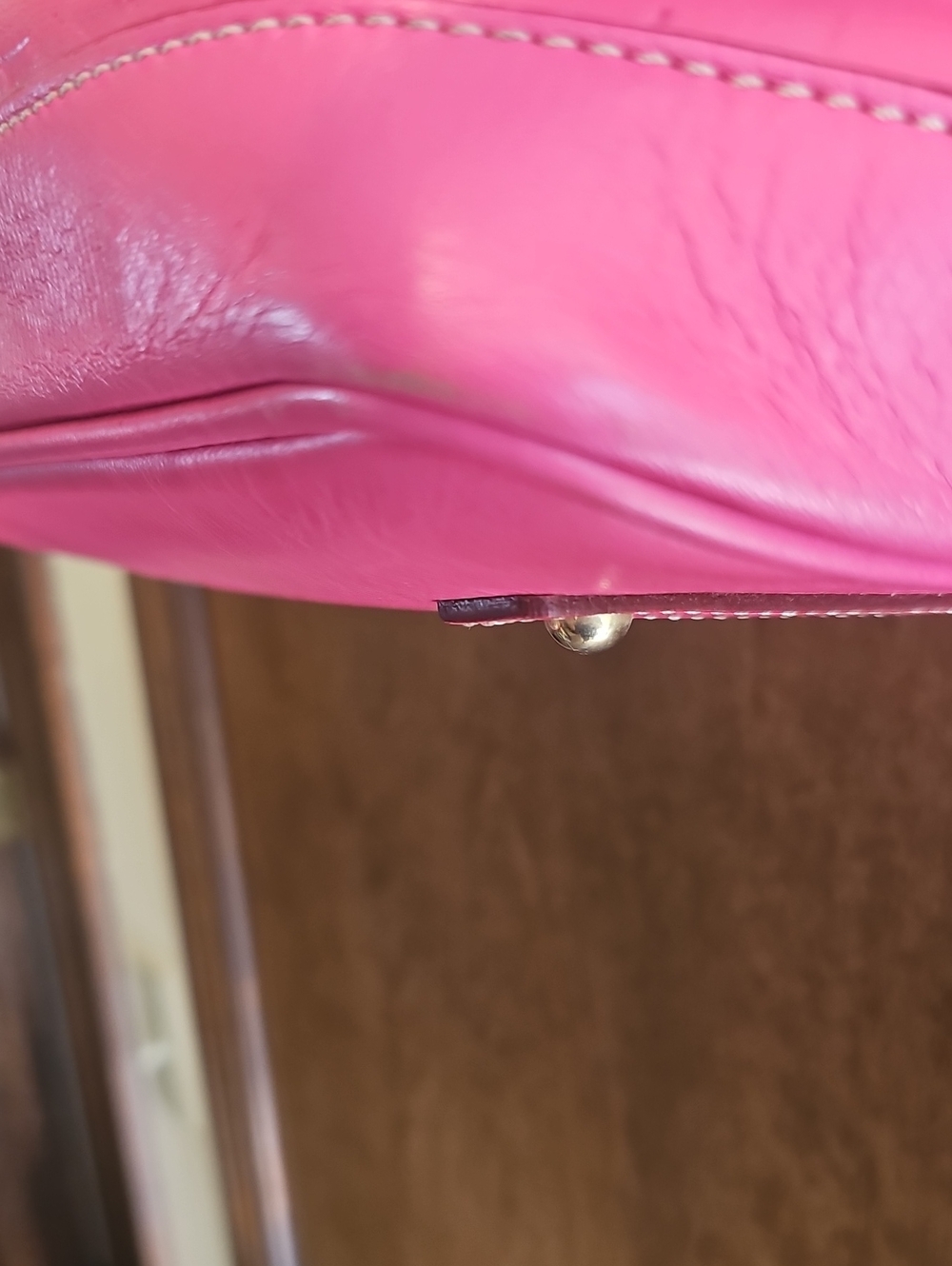 Dooney & Bourke Dark Pink Embossed Dome Satchel with Detachable Strap - Picture 11 of 16